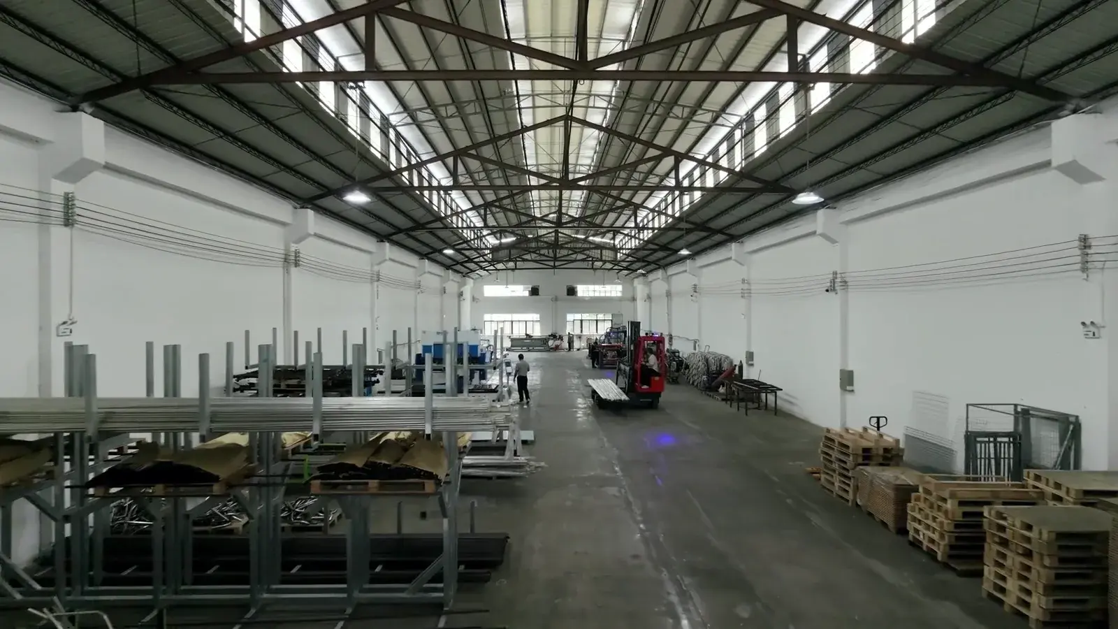 Drone view inside the KOSMO manufacturing workshop